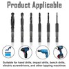 High Speed Steel Tap Set, M3/M4/M5/M6/M8/M10 Screw Tap Drill Bits,