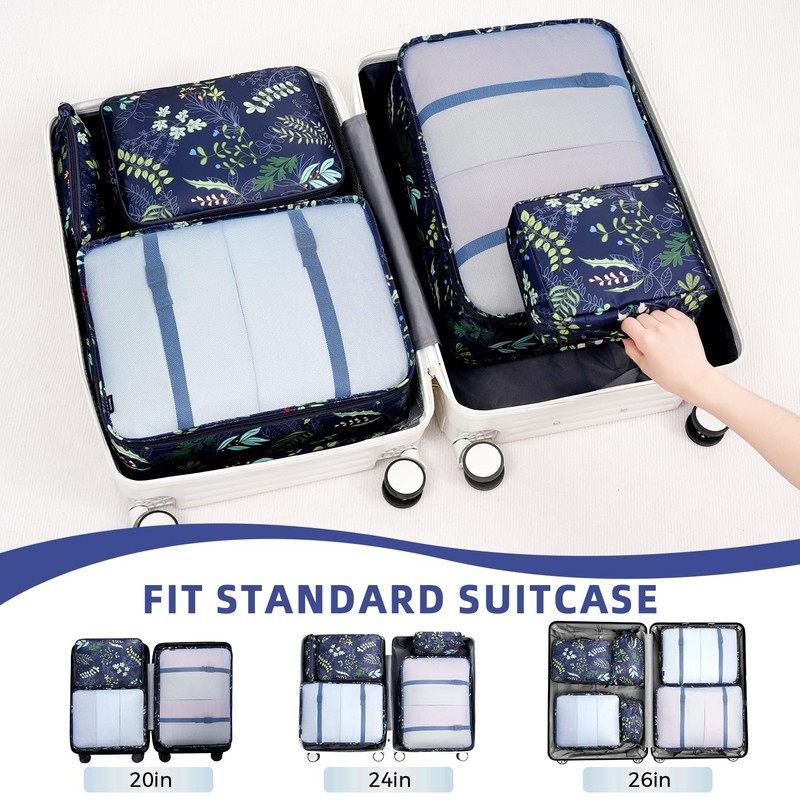 BAGAIL Packing Cubes for Suitcase 8 Set, Lightweight Luggage Packing