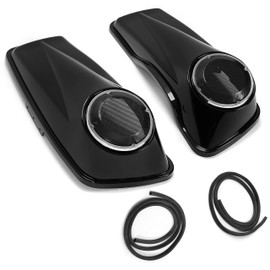 HECASA 6.5" Motorcycle Saddlebag Speaker Lid Compatible with 2014-2024 Harley Touring Models FLT FLHT FLHTCU FLHRC Road Glide Road King Electra Glide Street Glide Ultra-Classic Pair