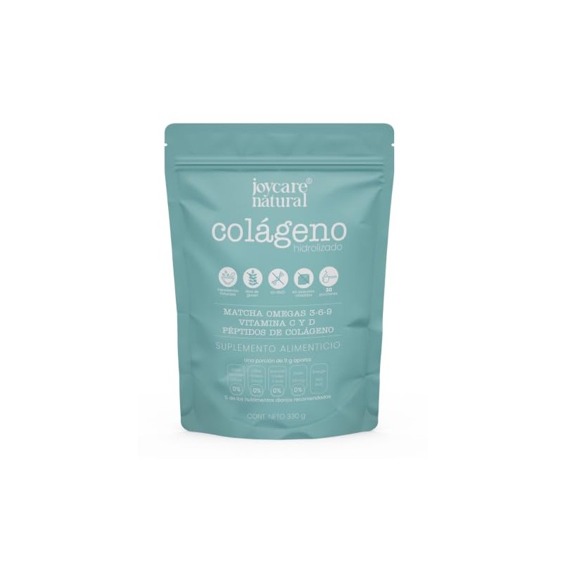 Joycare Natural Colageno Hidrolizado con Matcha (+ Omegas esenciales), Suplemento