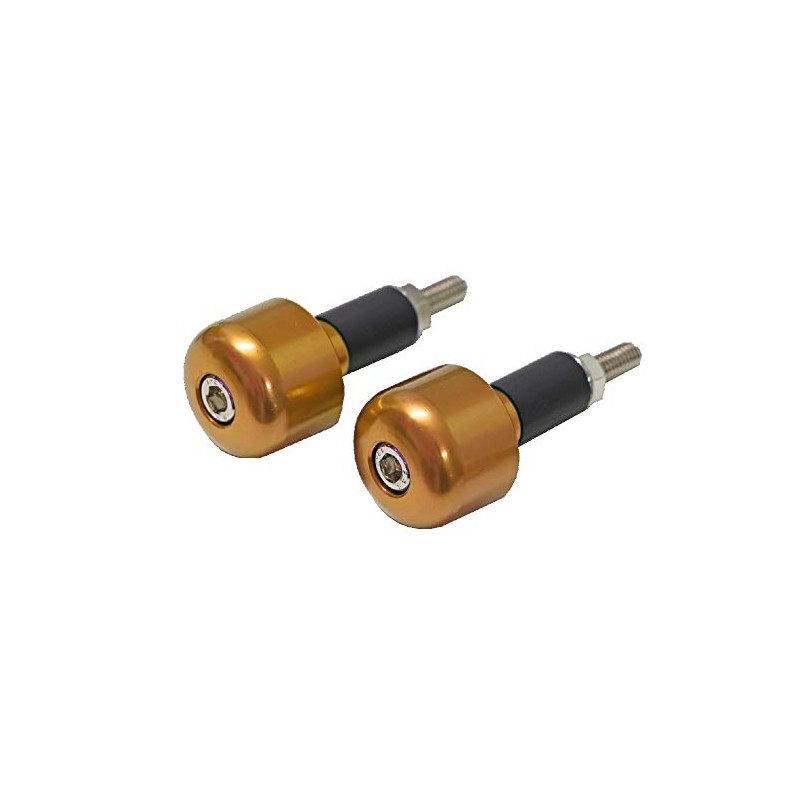 MOTO BASE MBBED-04 Handle Parts, Universal Aluminum Bar End (Gold/Inner