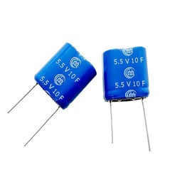 10 Pieces 13x26x27 mm(0.51x1.02x1.06 inch) Supercapacitor 5.5V 10F Dual Layer Capacitor Wirewound Energy Storage Suitable for Car Recorder, Toys, etc.
