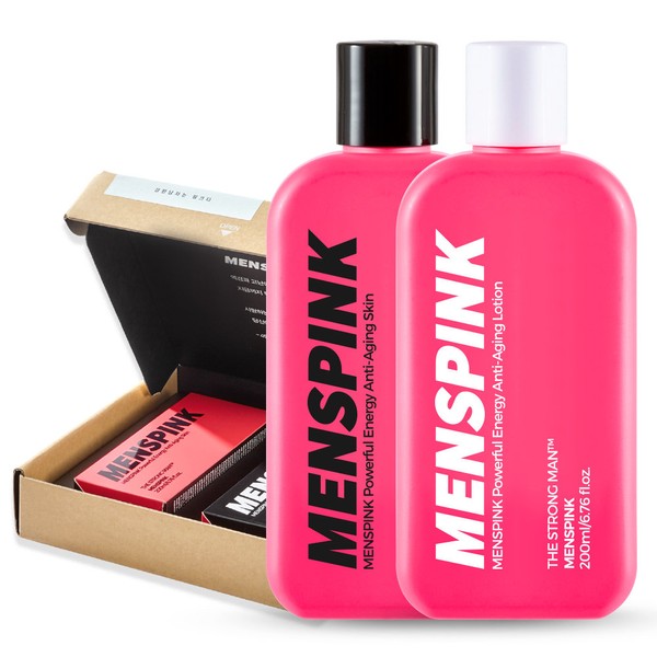 Men&#39;s Pink Powerful Men&#39;s Skin Lotion 2-piece Set 200ml+200ml Men&#39;s