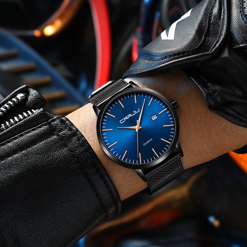CRRJU Kajun 2172 new thin men's quartz movement business personality
