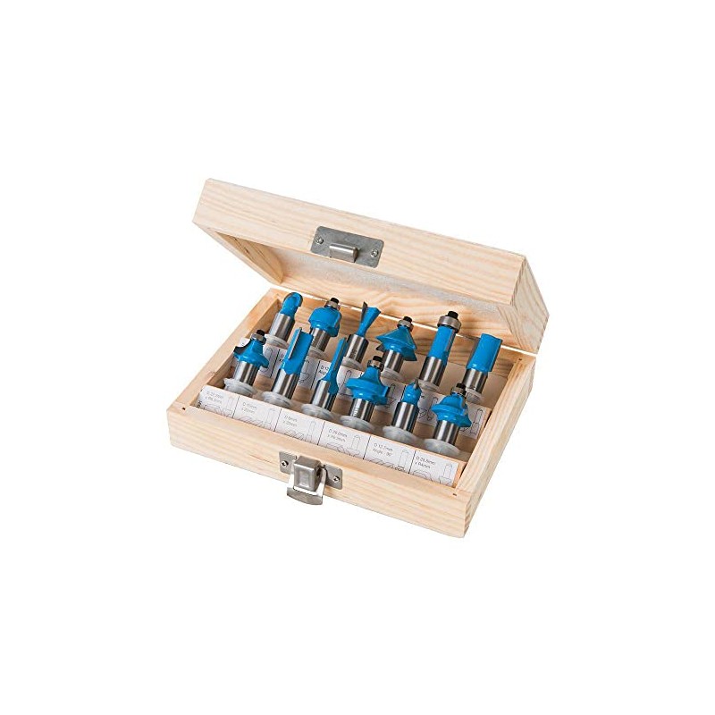 Silverline 251591 12 mm TCT Router Bit Set 12pce 12