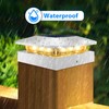 Peasur 4x4IN Solar Post Cap Lights Outdoor with 3 Modes,