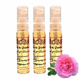HIGH ALTITUDE ORGANICS ROSE Perfume - Eau de Parfum - Body Spray Mist Vaporizer (Tea Rose, De Mai, Otto Oil, Rosa Damascena, Centifolia) - All-Natural Fragrance (5ml Spray Vial (Pack of 3))