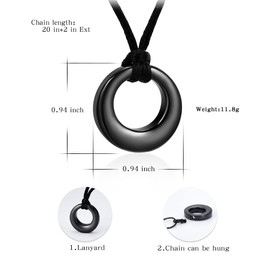 VCCWYQK Circle of Life Urn Necklaces for Ashes Memorial Urns Stainless Steel Pendant Necklaces Cremation Jewellery Keepsake for Men Women, Stainless Steel, No Gemstone