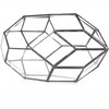 NCYP 28cm Large Geometric Glass Terrarium Handmade Irregular Polyhedral Lantern