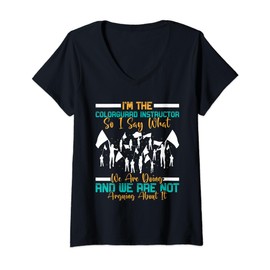 Womens Pole Set Winterguard Clothing Colorguard Members Coach V-Neck T-Shirt