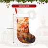 PUTWULB Fall Cardinal Birds and Maple-Leaves Large Christmas Stockings, 17.7