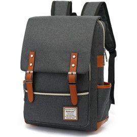 UGRACE Slim Business Laptop Backpack Casual Daypacks School Shoulder Bag for Men Women, Tear Resistant Unique Travelling Backpack Fits up to 15.6 Inch Laptop in ‎Charcoal Black
