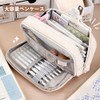 Nannlia Pencil Case, Korean, Stylish, Pencil Case, Large Capacity, Simple,