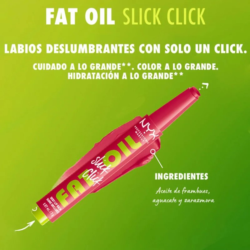 NYX Professional Makeup Fat Oil Slick Click Brillo En Gloss
