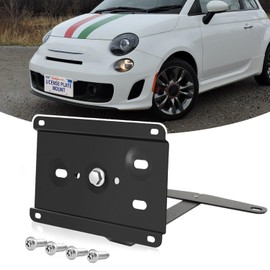 Anti - Theft License Plate Holder License Plate Frames with Plum - Screw Compatible with Fiat 500 Turbo (2012-2015) - Durable, No - Drill Installation