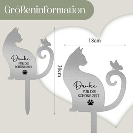 Namalu Metal Memorial Plaque Cat Grave Plate with Engraving Keepsake of Deceased Cat Garden Decoration Grave Stake with Saying Grave Decoration for Keepsake Weatherproof Animal Grave Decoration Gift