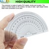 LRMYS 180 Degrees Clear Protractor, Transparent Plastic Semicircle Angle Measurement