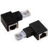 Greluma 2PCS 90 Degree Ethernet Adapter Left Right Angled RJ45