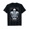 Skeleton Footballer Football Player Tarot Card Graphic Tee T-Shirt