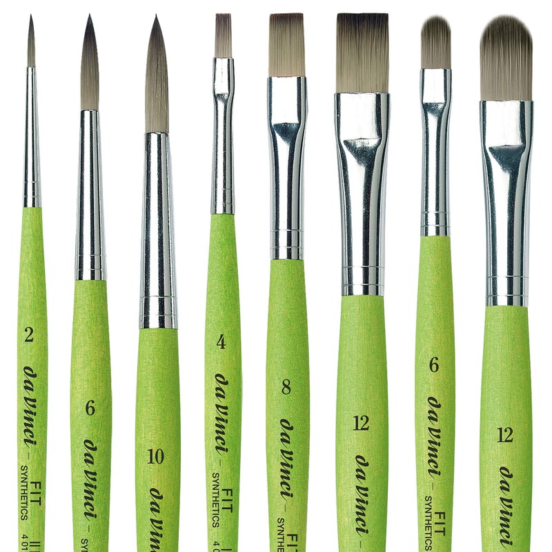 Da Vinci FIT Brush in Bamboo Mat, Green, kurzstielig
