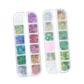 Ipetboom St. Patrick's Day Celebrations: 2 Boxes of Exclusive Nail Sequins for Manicure Eye Makeup Tutu Style