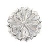 Craftisum 10 pcs Silver Hollow Metal Flower Rhinestone Petals Sewing