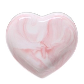 Zerodeko Pink Ceramic Heart Shaped Salad Plate Dessert Plate Dinner Bowl Heart Jewelry Dishes Stoarge Tray for Home Kitchen