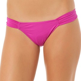O'Neill Women's Salt Water Solids Tab Side Bikini Bottom, Raspberry/Rust, X-Large