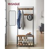 VASAGLE Coat Rack, Hall Tree with Shoe Storage Bench, Entryway