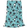Chioee MT0992XA Flannel Blanket Throw Orca Pattern, Cute Animal, Stylish