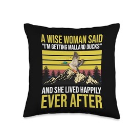 Mallard Duck Plush Duck Owner Accessories Mallard Ducks Throw Pillow