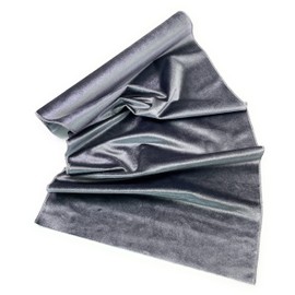 Fashion Velvet Table Runner 36 x 200 cm Table Flag Narrow Tablecloth with Straight Ends (Grey)