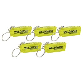 WELDINGER 5 Pack Plastic Folding Ruler 50 cm with Keyring