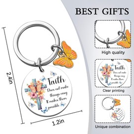 Christmas Stocking Stuffers for Teens Christian Keychain Religious Gifts for Women Inspirational Spiritual Gifts for Women Baptism Gift for Friends Sister Daughter Mom Birthday Thanksgiving Gift