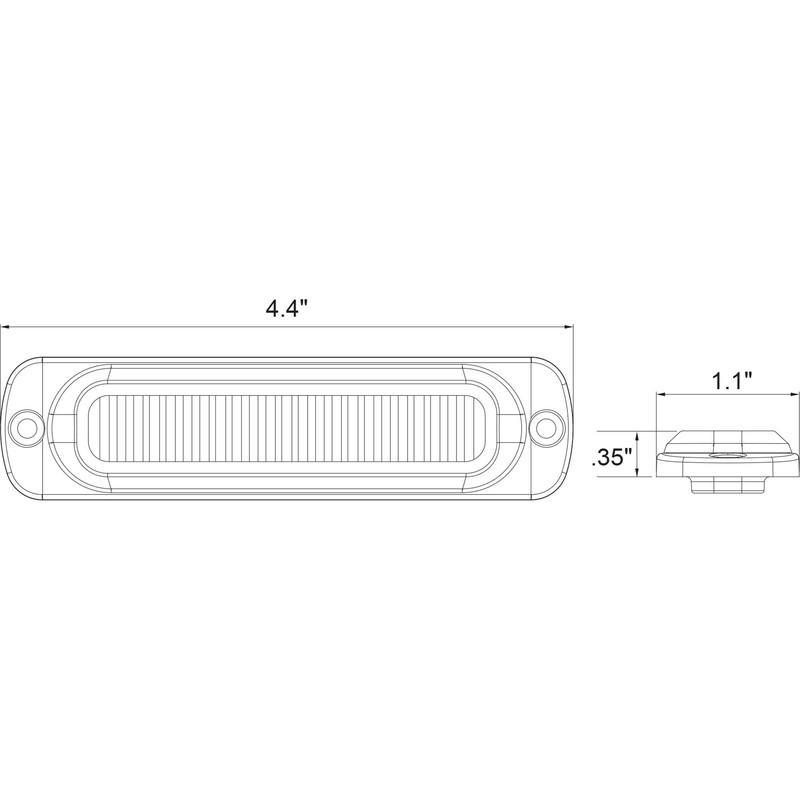 Buyers Products 8891900 LED Strobe Light, Amber, 6 LEDs, 9