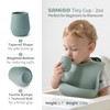SAMiGO Silicone Baby Cups for 6-12 Months, Tiny Open Cups