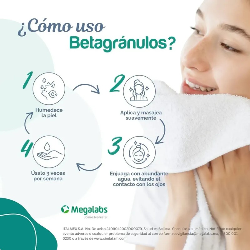 Medihealth Betagránulos crema limpiadora para piel grasa de 60 G
