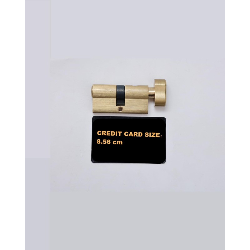 Solid Brass Lock Cylinder with 3 Brass Keys 63mm Door