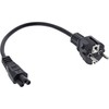 InLine® 16656T Power Cable for Notebook, 3-Pin Coupling, Black, 0.3