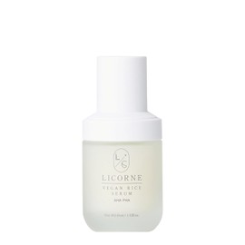 Licorne Suero de arroz vegano coreano para cara con AHA PHA, piel hidratante e hidratante y tez suave, cuidado facial K-Beauty, 1.52 onzas líquidas