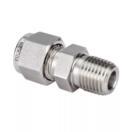 FITOK 316 Stainless Steel Tube Fitting Male Connector 1/8" Tube OD x 1/16" MNPT