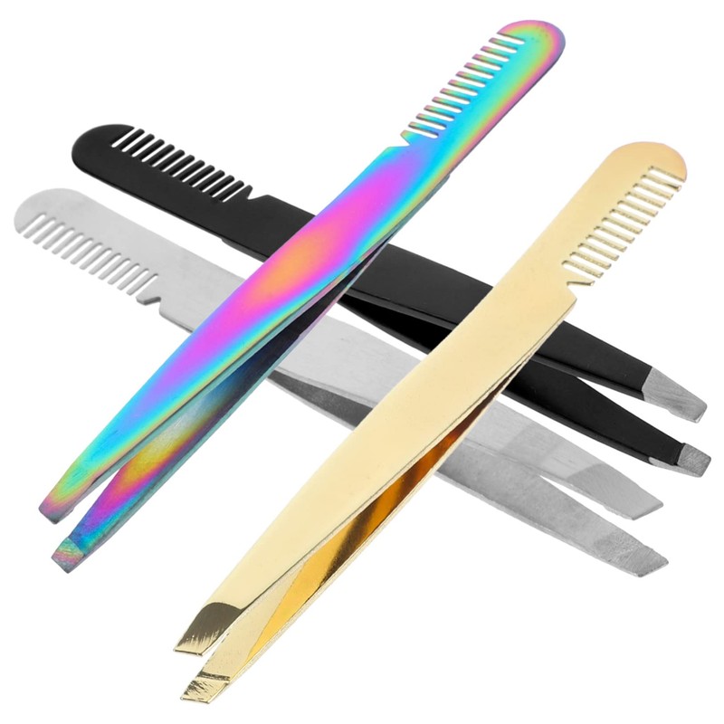 Healeved 16pcs Eyebrow Tweezers Professional Hair Removal Tools for Women