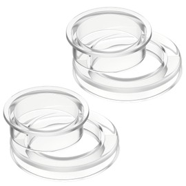 Xelsluthe 4 Pcs Patio Table Umbrella Hole Ring with Cap Set, 2 Inch Silicone Clear Transparent Holes Ring Plug & Cap Umbrella Hole Plug for Outdoor Patio Tables Garden Beach Table