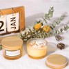 CONNOO 15 Pack 4 OZ Fall Amber Glass Candle Jars