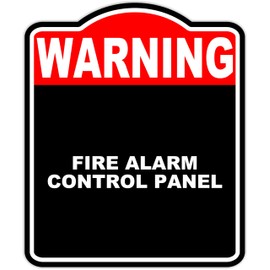 Fire Alarm Control Panel Warning Red Black Aluminum Composite Sign 20 x 24 inches