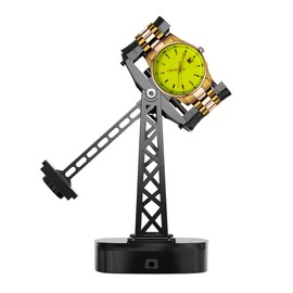 Watch Winding Machine, Timing Shutdown Function, Speed Adjustable, Single Watch Automatic Winder, Watch Winder, Black, Minimal