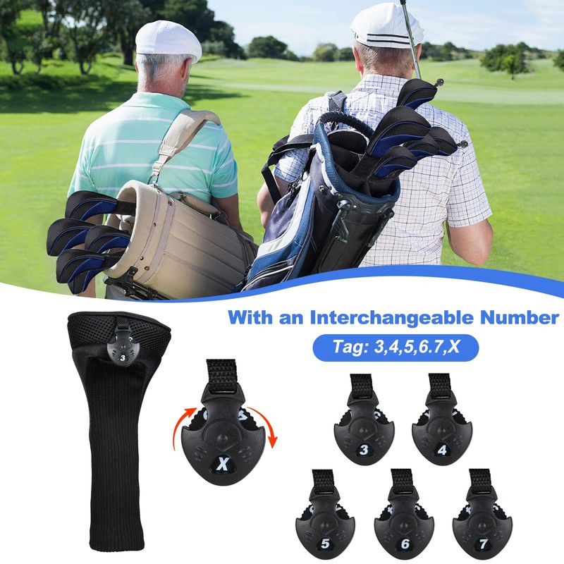 Trendbox Golf Head Cover, 3pc Set Golf Wood Club Headcovers