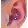 MODRSA Gold Nose Studs Threadless Nose Stud 18g Flat Back