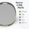 American Atelier Serving Tray with Gold Trimming | Oval Serving