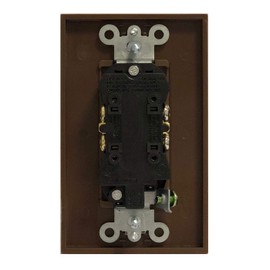 RiteAV 15A Electrical Duplex Receptacle Wall Outlet Plate 1 Gang Decorative - Brown